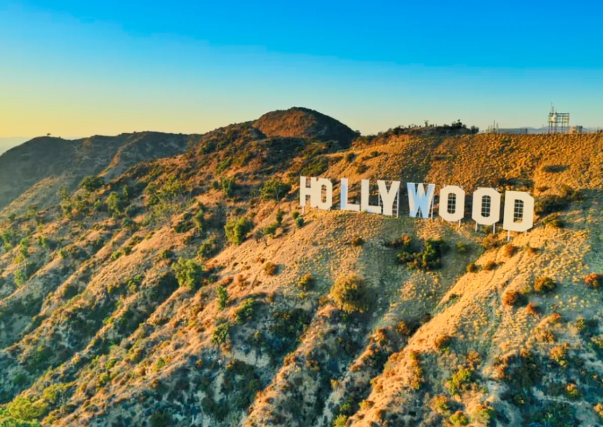 The Hollywood Sign from the air